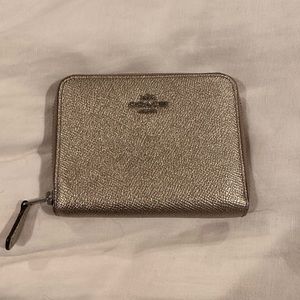Coach gold metallic wallet
